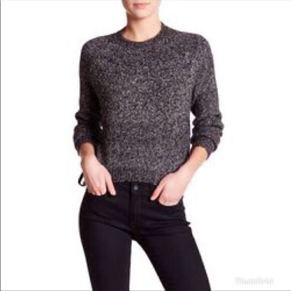 Anthropologie John + Jen Side Tie Marled Sweater - Picture 1 of 6